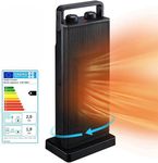 Electric Fan, 2-in-1Natural Air & Heater Fan, Space Heaters for Home Low Energy Silent, Portable Heater with 3 Modes and Overheat & Tip-Over Protection