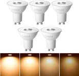 Linkind 5.7 W dimmable LED bulbs, GU10, replacement of 75 W halogen bulb, 600 lumens, 2700 K warm white spotlight bulb with wide 110° beam angle, MR16 LED bulb.