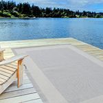 THE RUGS Outdoor Rug – Weather & UV Resistant Outdoor/Indoor Area Rugs - Durable Rugs for Patio, Deck, Garden, Kitchen, Bathroom or Living Room - Grey, 200 x 290 cm