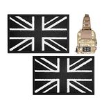 United Kingdom Flag Patch,2pcs Tactical Great British Union Jack Patch Embroidered England Flag Morale Applique Fastener Hook & Loop UK Emblem for Tactical Backpack,Hats Jacket Pants