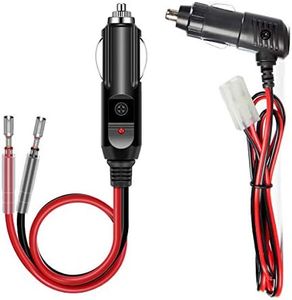 JIZHENG 12V Fused Replacement Power Plug/Cord with Leads,Cb Radio Power Adapter for Mobile,CB Radio Compatiable with Uniden PRO505XL PC88LTX Bearcat 880 Cobra 29LTD 29LX(1+1 Pack)