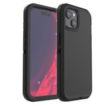 Pdxox Heavy Duty Case for iPhone 15,3-Layer Protection Drop Protective Shockproof & Anti-Scratch Phone Cover with Full Body Protection Wireless Charging Compatible iPhone 15 6.1 inch case (Black)