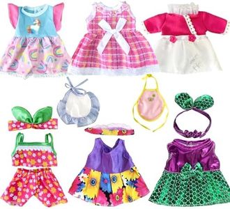 JING SHOW BUSSINESS 6 Sets Girl Baby Doll Clothes Dress Outfits Accessories for 10 -12 Inch Baby Girl Doll