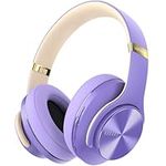 DOQAUS Bluetooth Headphones, [90 Hrs Playtime] Wireless Headphones with 3 EQ Modes, Hi-Fi Stereo Over Ear Headphones with Microphone and Comfortable Earpads for Cellphone/TV/PC/Laptop (Purple)