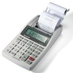 SHARP EL-1611V Handheld Portable Cordless 12 Digit Large LCD Display Two-Color Printing Financial Calculator with Tax Functions, White