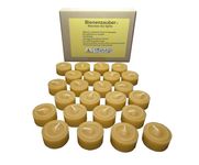 24 beeswax tea lights made of pure beeswax, handmade directly by the beekeeper