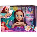 Disney Princess Shimmer Spa Ariel 8-inch Styling Head, 20-Pieces, Red Hair, Pretend Play