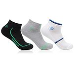 Bonjour Men'S Cotton Multicolour Sports Secret Length 3 Pair Socks_Bro7006S-Po3, Ankle Length