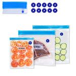 VICARKO Vacuum Sealer Bags Zipper Bags for Food Saver and Storage, compatible with VICARKO Handheld Vacuum Sealer Model VK9939 | 10 Sandwich (8.7” * 8.3”) + 10 Quart (11.0” * 10.2”) + 10 Gallon (13.4” * 10.2”), 30-Pack, Mix