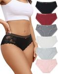 LEVAO Cotton Underwear Women's Bikini Panties Breathable Hipster Stretch Full Briefs Multipacks S-XL