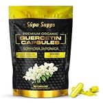 Pure Organic Quercetin - High Potency Quercetin Supplement for Antioxidant Support - Natural Quercitin Antioxidant Supplements for Immune Health & Energy Boost - 500mg Quercetin Antioxidant Supplement