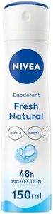 NIVEA Fresh Natural en pack de 6 (6 x 150 ml), desodorante de mujer con aroma fresco, desodorante spray sin aluminio para el cuidado femenino