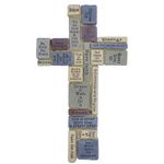 10" Inspirational Wall Cross | Covered in Encouraging Words and Phrases | Great Gift | Christian Home Decor