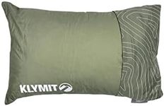 Klymit Drift Camping Pillow, Shredded Memory Foam Travel Pillow with Reversible Cover for Outdoor Use, Green, Regular