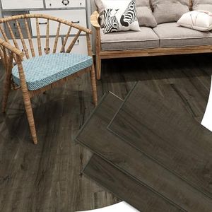 19.56 Sq.Ft SPC Vinyl Flooring Plank Click‑Lock Rigid Core Wood Look Luxury Waterproof Floor Tile 5 Planks with IXPE Pad 9"×62.6" x8 mm 30mil Wear Layer Scratch Resistant,Indian Summer