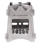 STADELHORN Titanium Minimalist Wood Stove Ultralight 100% Pure Titanium Portable & Foldable for Camping, Backpacking, Hiking, and Bushcraft Survival. Stronger and Lighter vs Steel, weighs only 7.3 oz.