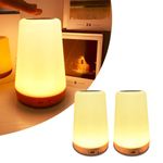 TLAOTNIY Baby Night Light, Dimmable Touch Lamp for Nursery, Portable Rechargeable Bedside Table Lamp for Bedroom, 13 RGB Colors 5 Brightness, Night Lamp for Kids Living Room Bathroom Hallways 2Pack