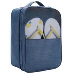 FUOCO Shoe Travelling Bag, Smell Proof & Water Resistant Shoe Cover Carrier, Slipper Storage Organizer Pouch with Zipper, Footwear Packing Organizer Bag for Men and Women Accessories Cubes