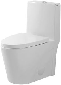 Fine Fixtures WC allongé à double chasse avec chasse d'eau haute efficacité Blanc