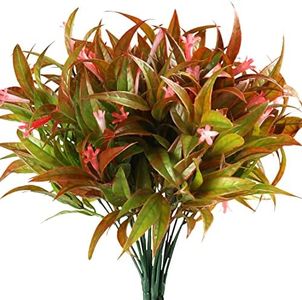 BELLE VOUS 4 Pack Plastic Artificial Faux Hanging Morning Glory Flowers - Outdoor/Indoor Fake Greenery Plants for Home, Garden, Vine Wall Basket, Bushes/Shrubs, Wedding Garland and Office Decor