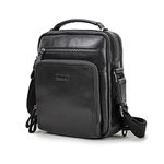 Contacts Single Shoulder Briefcase Genuine Leather Men 9.7 inch iPad Tote Crossbody Business Messenger Small Travel Bag For Work