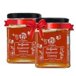 Foodsbay Organic Kashmir Honey. 100% Natural, Single Origin, Collected from Hives of Giant Himalayan Bees. No Artificial Flavor, or Sugar. Pack of 2 (325gm x 2)