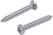 #6 X 1 Stainless Pan Head Phillips Wood Screw, (100pc), 18-8 (304) Stainless Steel Screws by Bolt Dropper, ssd Screws