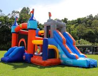 16x12FT Commercial Grade Bounce House Castle Inflatable, (Heavy Duty PVC), (1100w Blower) - 2 Slide, Ball Pit, Basketball Hoop, Obstacle - Bouncy House for Kid 5-12, Outdoor Party Toy for Backyard