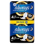 Always Ultra Sanitary Towels Secure Night With Wings 16pk