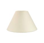 Traditional 8" Cream Cotton Coolie Lampshade Suitable for Table Lamp or Pendant by Happy Homewares