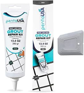 PentaUSA Tile Grout - Grey Grout Filler Tube, 13.4 Oz Fast Drying Grout Repair Kit, Repairs Renews Fills, Premix Grout Kits- Restore, Renew Grout Line, 380gr - 13.4 oz (Grey)