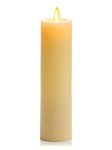 Luminara Realistic Artificial Flame Classic Slim Pillar Candle - Moving Flame LED Battery Operated Lights - Unscented - Remote Ready - 2" x 8"