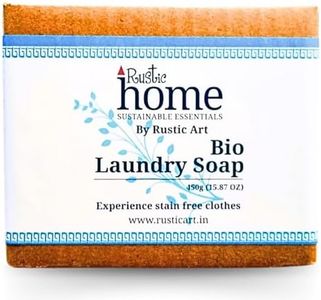 Rustic Art Bio Degradable Laundry Soap with Neem & Lemon | Organic | Safe for Baby Clothes- (Pack of 3)