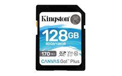 Kingston Canvas Go! Plus SD card 128GB SDXC 170R C10 UHS-I U3 V30