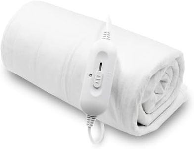 Purus Single Electric Blanket 135 x 65cm, Soft Polyester Electric Blanket Fitted Underblanket Mattress Cover, 3x Heat Settings, 1x Controller and Machine Washable Heated Blanket