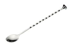 BarCraft BCLLMIXSP Bar Spoon with Built in Muddler, Stainless Steel, Silver, 28cm