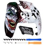 eXtremeRate Luna Redesigned Clown Hahaha Front Shell Touchpad Compatible with ps5 Controller BDM-010 020 030 040 050, DIY Replacement Custom Touch Pad Cover Compatible with ps5 Controller