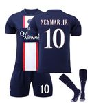 SweatyShark Soccer Jersey Set PSG UEFA Champions Home Away Neymar Kids Youth Adults Football Jersey Boy Man Sportswear with Socks C 10 Years