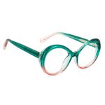 PERKEY Full Rim Oval-Oversized Blue Light Blocking glasses Spectacles Frames Women - OPTL009-C3