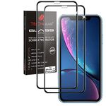 TECHGEAR [2 Pack Screen Protectors Compatible with Apple iPhone 11, iPhone XR [FULL Screen Adhesion] & [Full Coverage] 3D GLASS Edition Tempered Glass Screen Protectors Guards Covers - Black