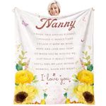 ecarco Nanny Gifts - Nanny Gifts from Grandchildren - Gifts for Nanny from Grandkids - Gift for Nanny - Gifts for The Nanny - Gifts for Nanny/Grandma Sunflower Throw Blanket 60" x 50"