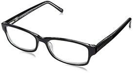 Foster Grant James Multifocus Rectangular Reading Glasses, Black/Transparent, 53 mm + 1.75