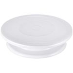 Kootek Cake Stand, 11 Inch Rotating Cake Turntable, Turns Smoothly Revolving Cake Spinner Stand Cake Decorating Kit Display Stand Baking Tools Accessories Supplies for Cookies Cupcake (White)