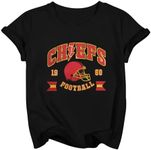 Football Shirt Boys Girls Game Day Shirts Kids Superbowl Fans Tee Football Helmet Graphic Short Sleeve Tops A-Black