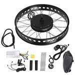 Keenso Motor Wheel,Electric Bike Motor Kit,Aluminium Alloy 48V 1500W 26x4.0 Inch Electric Bicycle Conversion Engine Motor Wheel Kit(Front Drive 135mm) E-bike conversion accessories Riding