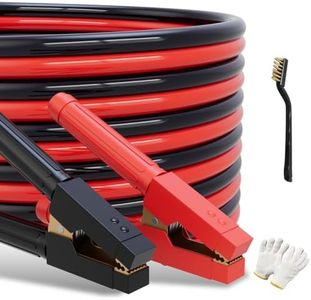 POADTOR Heavy Duty Jumper Cables for Car Battery, 0 Gauge 30 Feet 1000AMP, Automotive Booster Cables for Jump Starting Dead or Weak Batteries, Suitable for 8L Gas & 6L Diesel, Carrying Bag Included