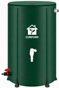 100 Gal Collapsible Rain Barrel with Spigot, Filter and Overflow Kit, Green