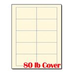 Heavyweight 80lb Off White / Cream Blank Business Cards - 100 Sheets / 1000 Business Cards - Laser & Inkjet