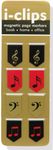 Music i-clips Magnetic Page Markers (Set of 8 Magnetic Bookmarks)