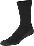 Hanes Men's Socks, X-Temp Cushioned Crew Socks, 12-Pack, Black, 6-12